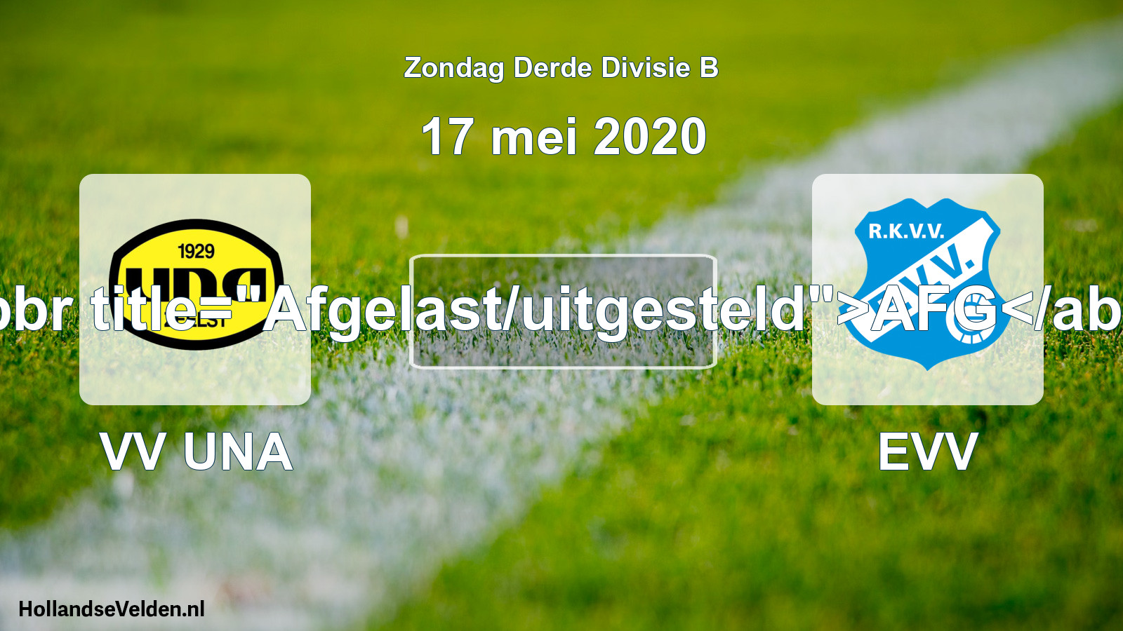Scheduled Match: VV UNA - EVV (17 May 2020)