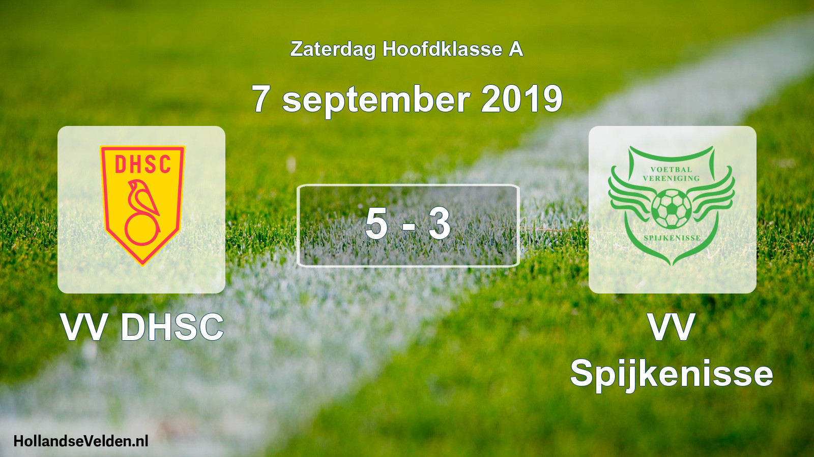 Total number of matches played: VV DHSC - VV Spijkenisse 5 - 3 (7 September 2019)
