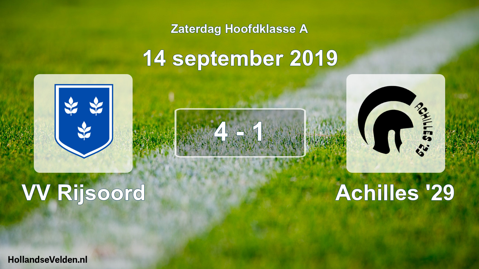 Total number of matches played: VV Rijsoord - Achilles '29 4 - 1 (14 September 2019)