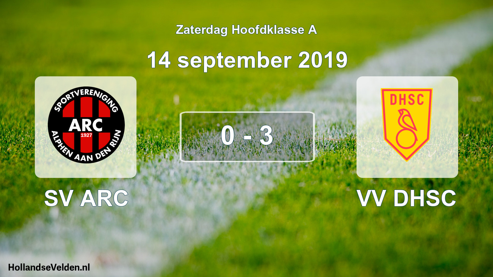 Total number of matches played: SV ARC - VV DHSC 0 - 3 (14 September 2019)