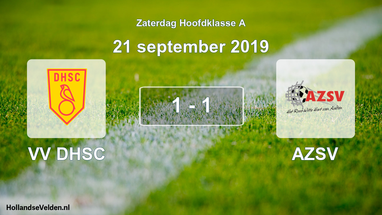 Total number of matches played: VV DHSC - AZSV 1 - 1 (21 September 2019)
