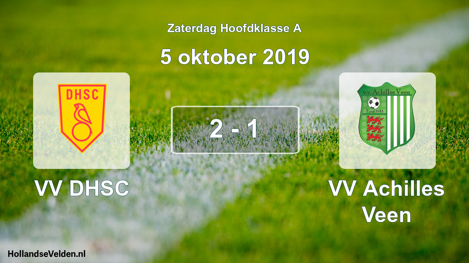 Total number of matches played: VV DHSC - VV Achilles Veen 2 - 1 (5 October 2019)