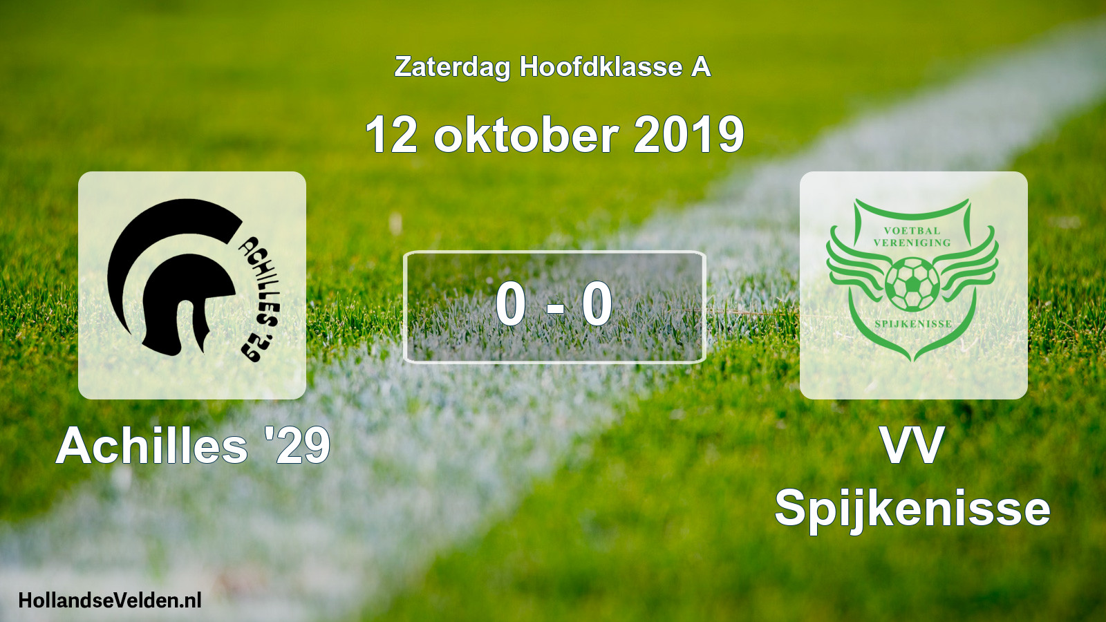 Total number of matches played: Achilles '29 - VV Spijkenisse 0 - 0 (12 October 2019)