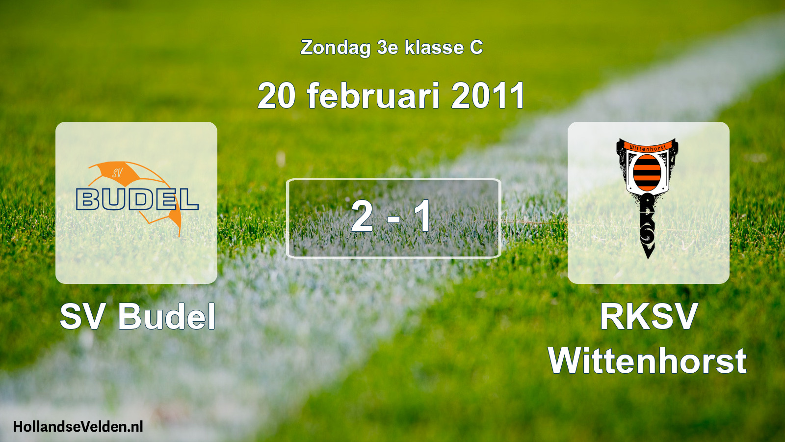 Total number of matches played: SV Budel - RKSV Wittenhorst 2 - 1 (20 February 2011)