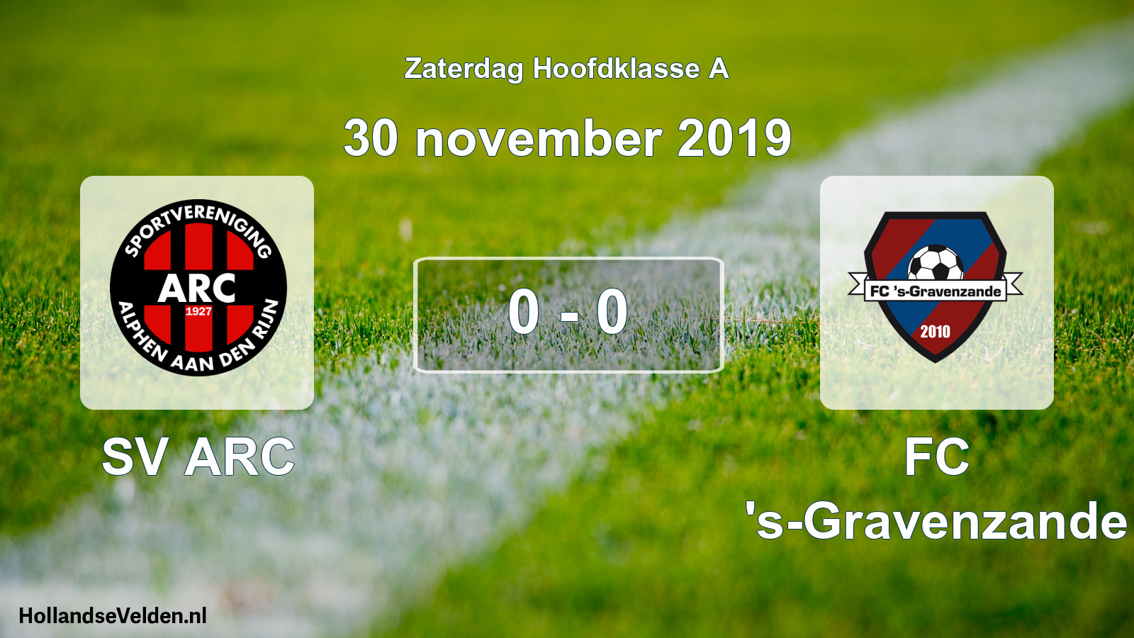 Total number of matches played: SV ARC - FC 's-Gravenzande 0 - 0 (30 November 2019)