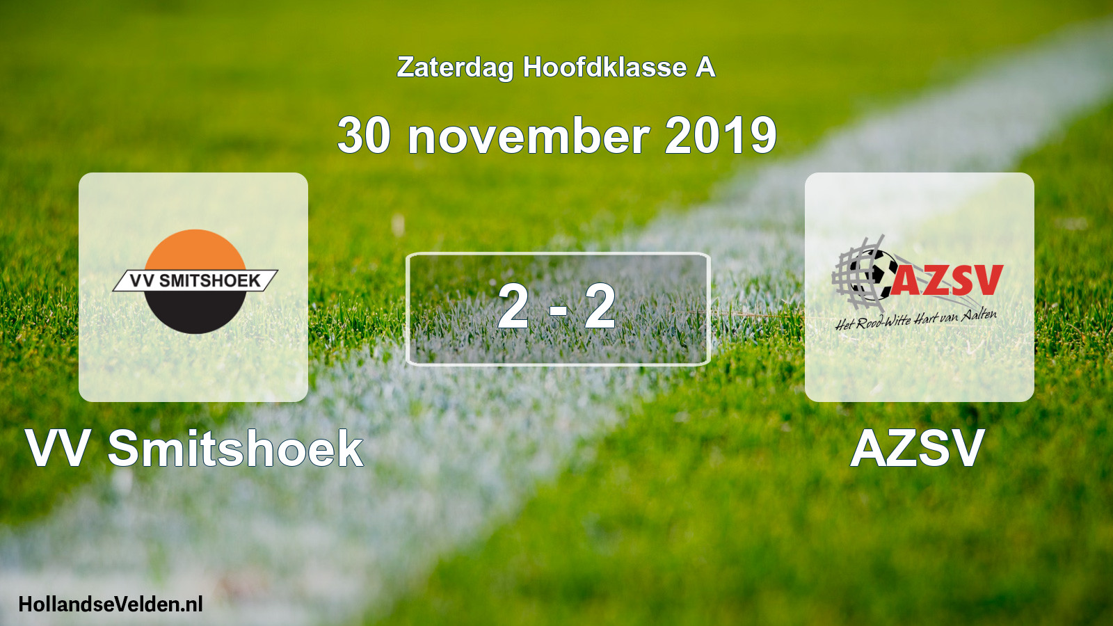 Total number of matches played: VV Smitshoek - AZSV 2 - 2 (30 November 2019)
