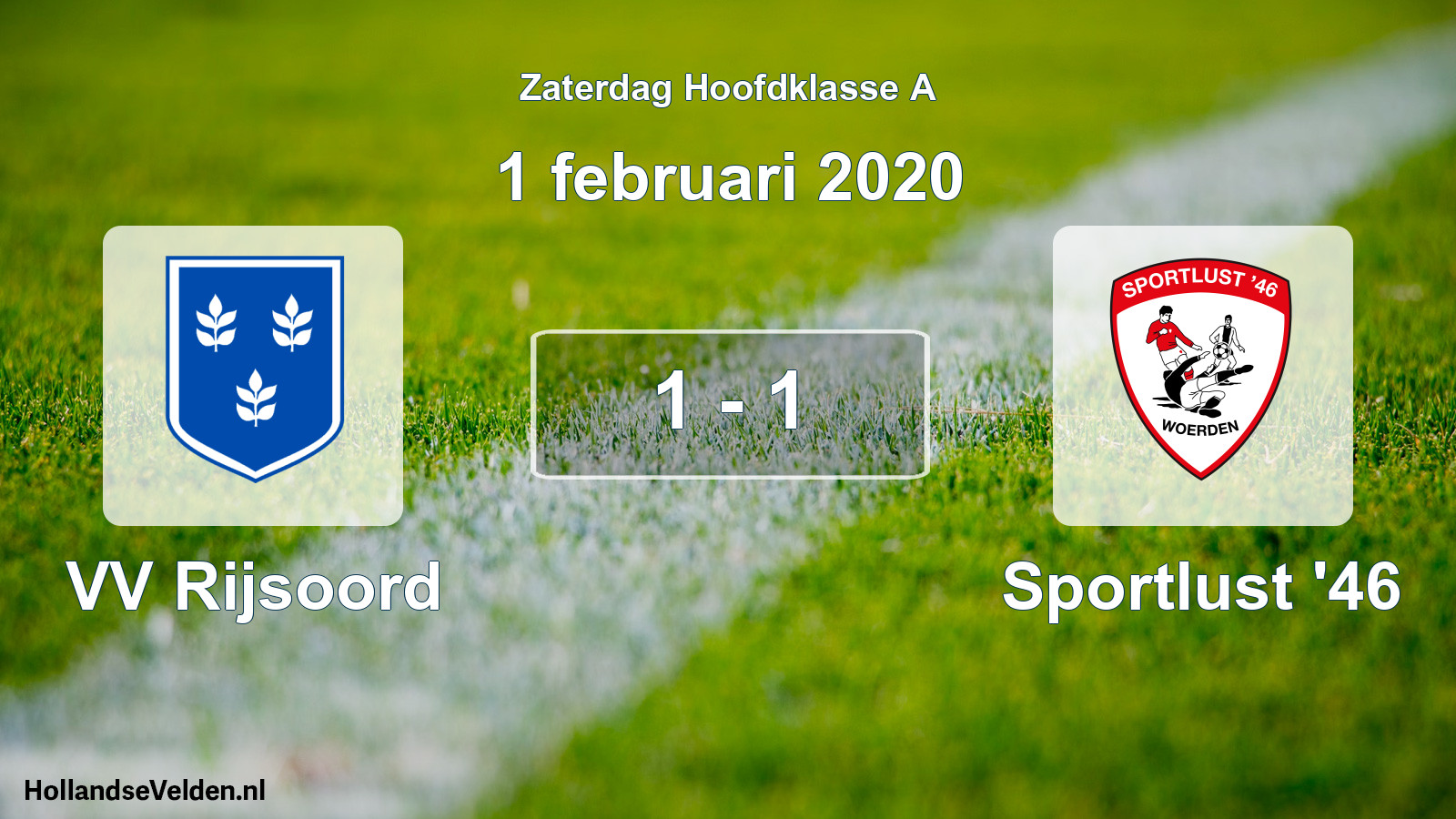 Total number of matches played: VV Rijsoord - Sportlust '46 1 - 1 (1 February 2020)