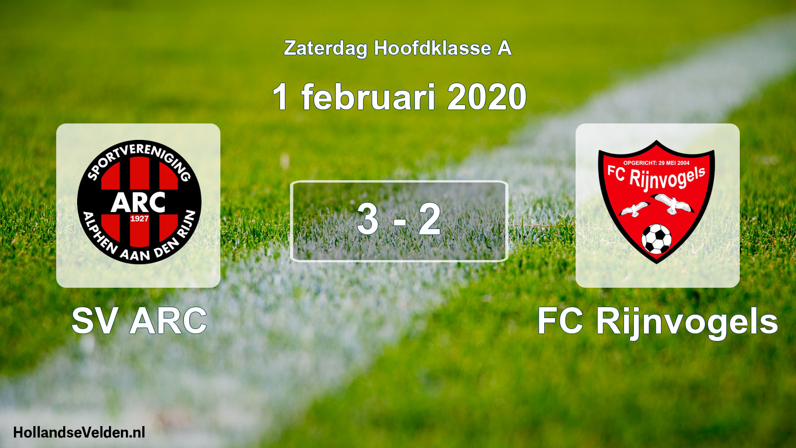 Total number of matches played: SV ARC - FC Rijnvogels 3 - 2 (1 February 2020)