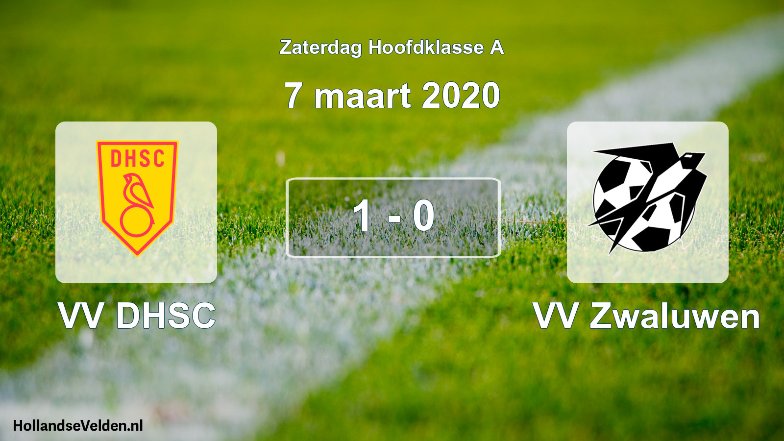 Total number of matches played: VV DHSC - VV Zwaluwen 1 - 0 (7 March 2020)