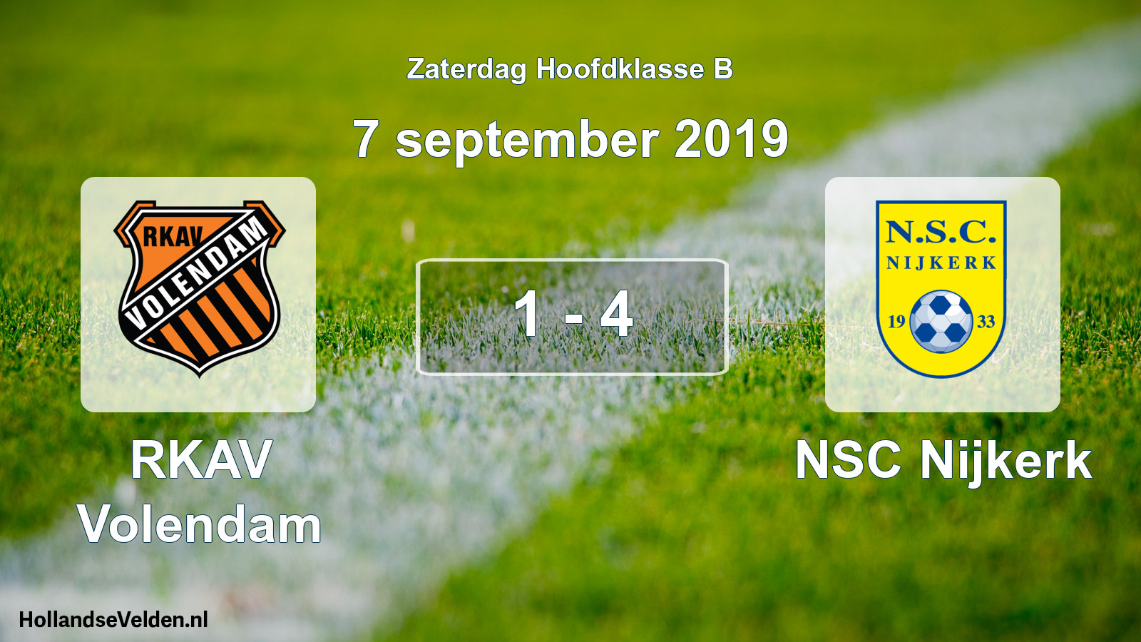 Total number of matches played: RKAV Volendam - NSC Nijkerk 1 - 4 (7 September 2019)