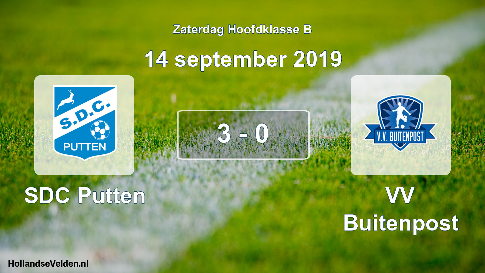 Total number of matches played: SDC Putten - VV Buitenpost 3 - 0 (14 September 2019)