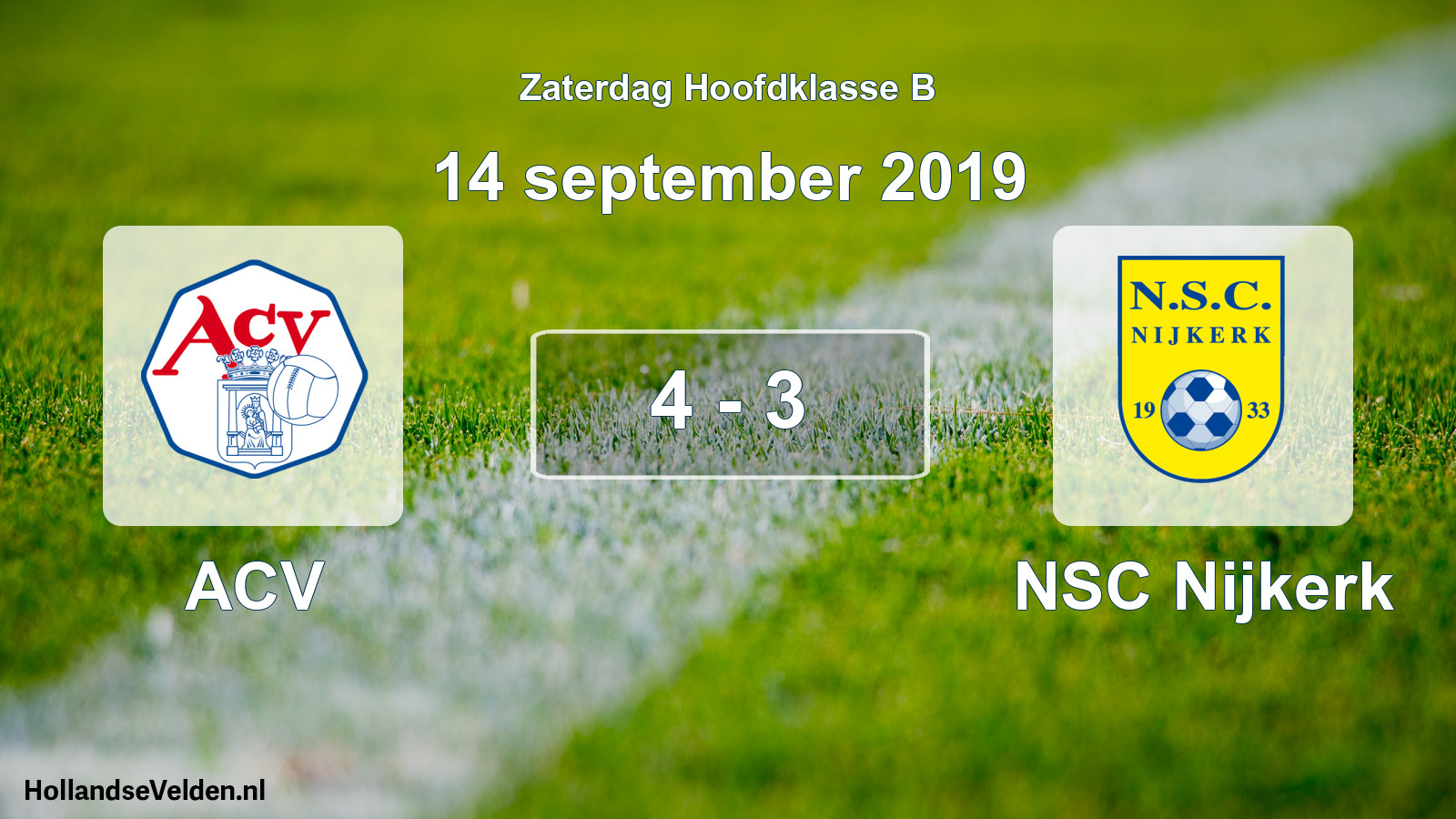 Total number of matches played: ACV - NSC Nijkerk 4 - 3 (14 September 2019)