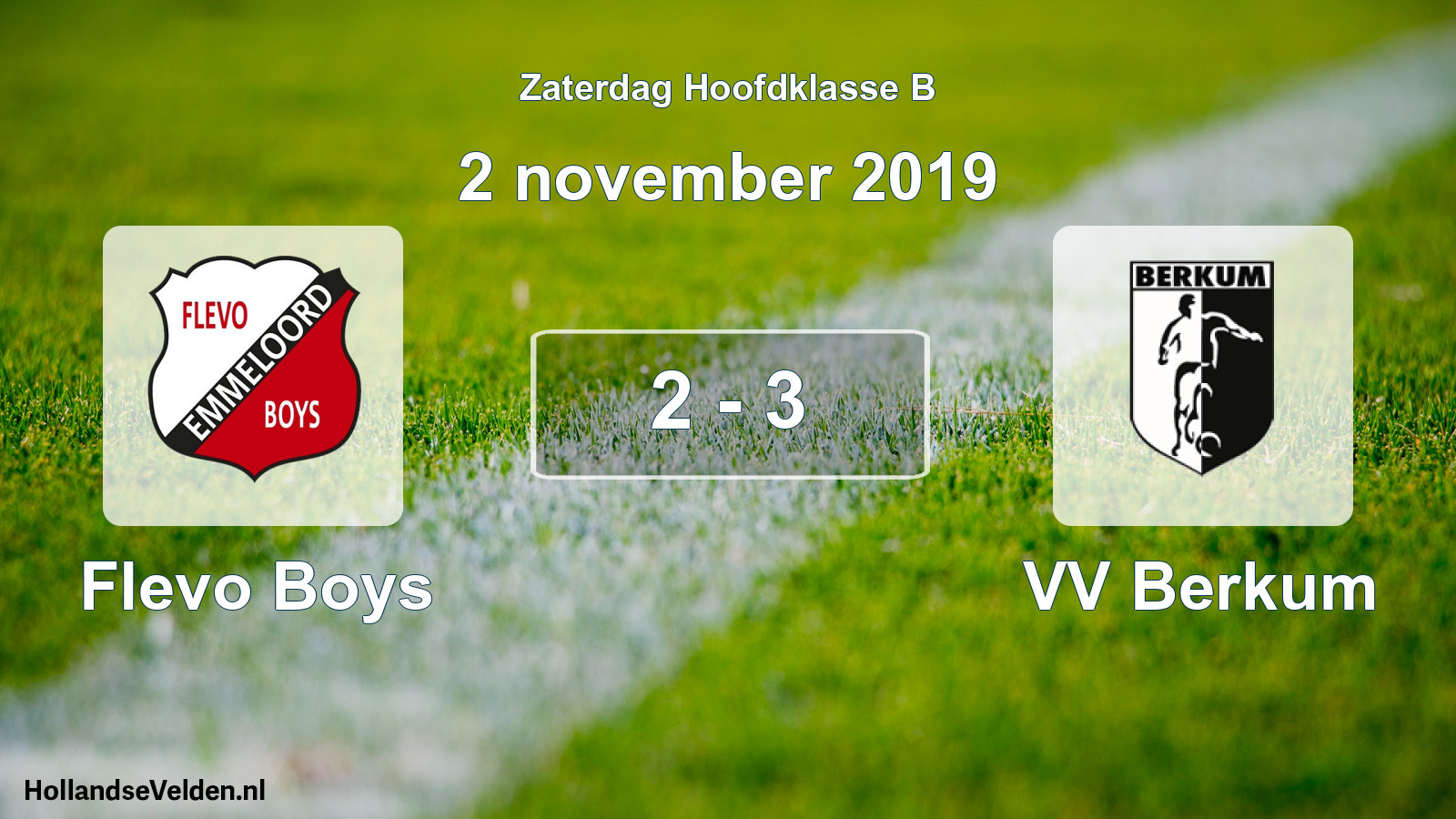 Total number of matches played: Flevo Boys - VV Berkum 2 - 3 (2 November 2019)