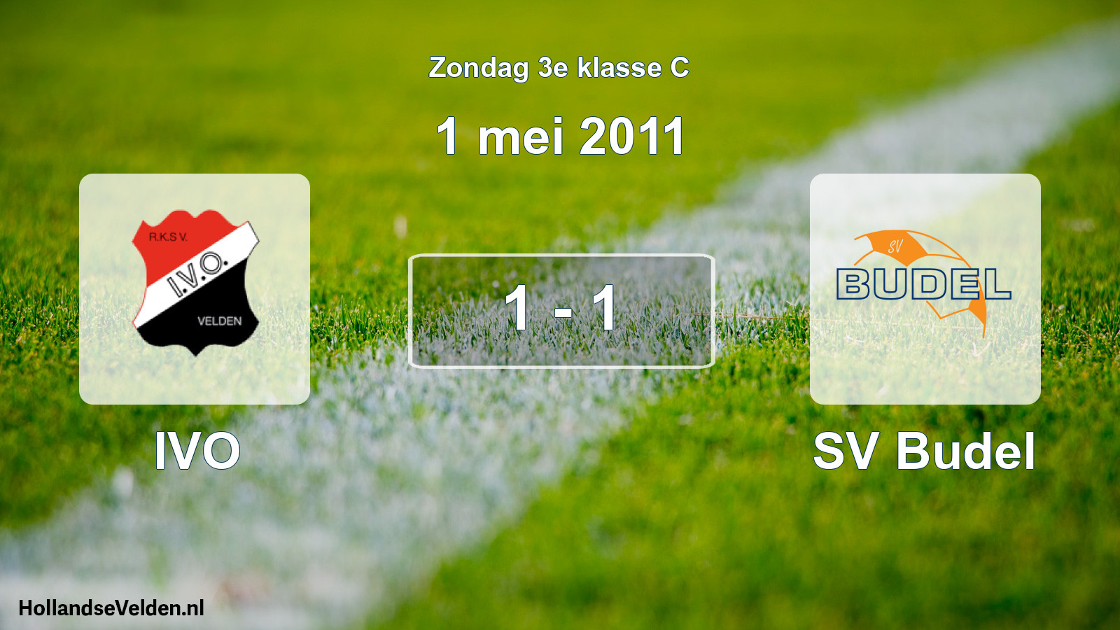 Total number of matches played: IVO - SV Budel 1 - 1 (1 May 2011)