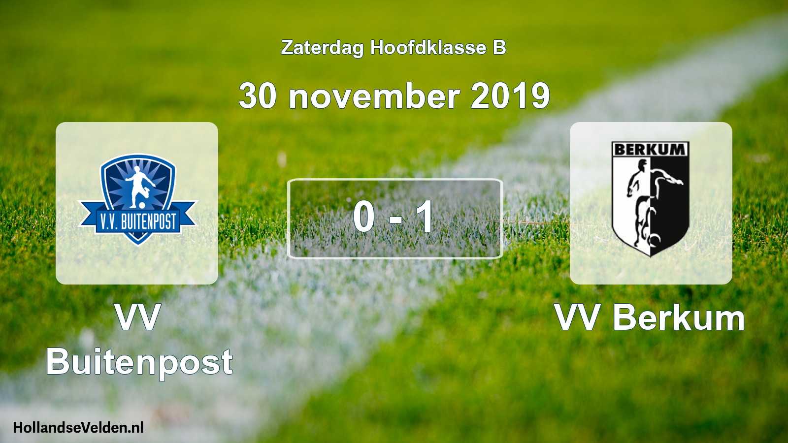 Total number of matches played: VV Buitenpost - VV Berkum 0 - 1 (30 November 2019)