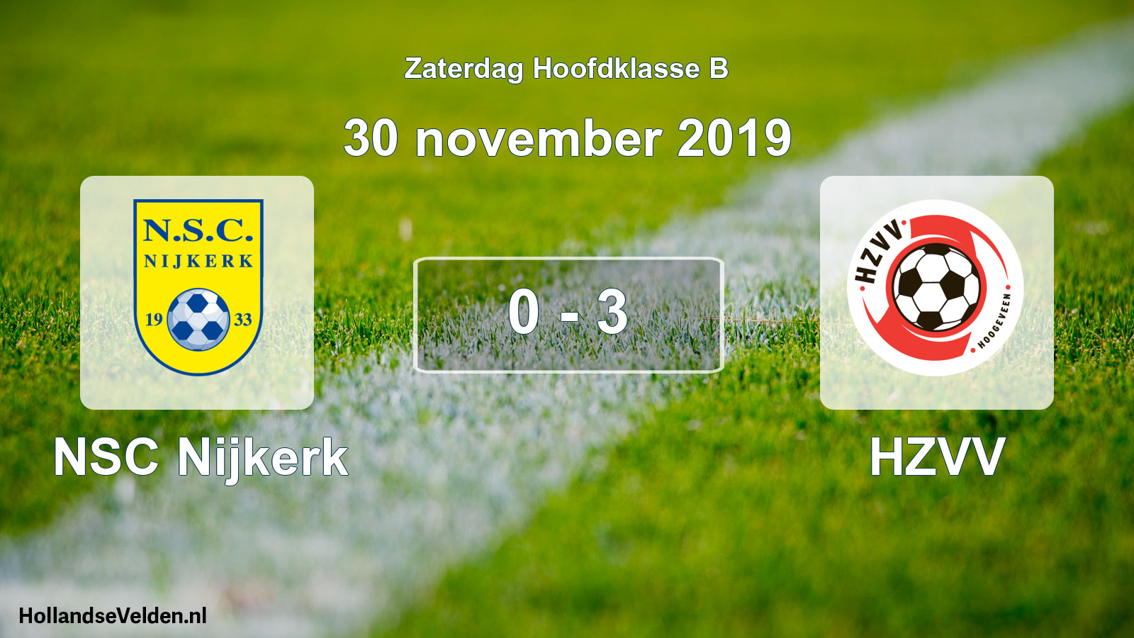 Total number of matches played: NSC Nijkerk - HZVV 0 - 3 (30 November 2019)