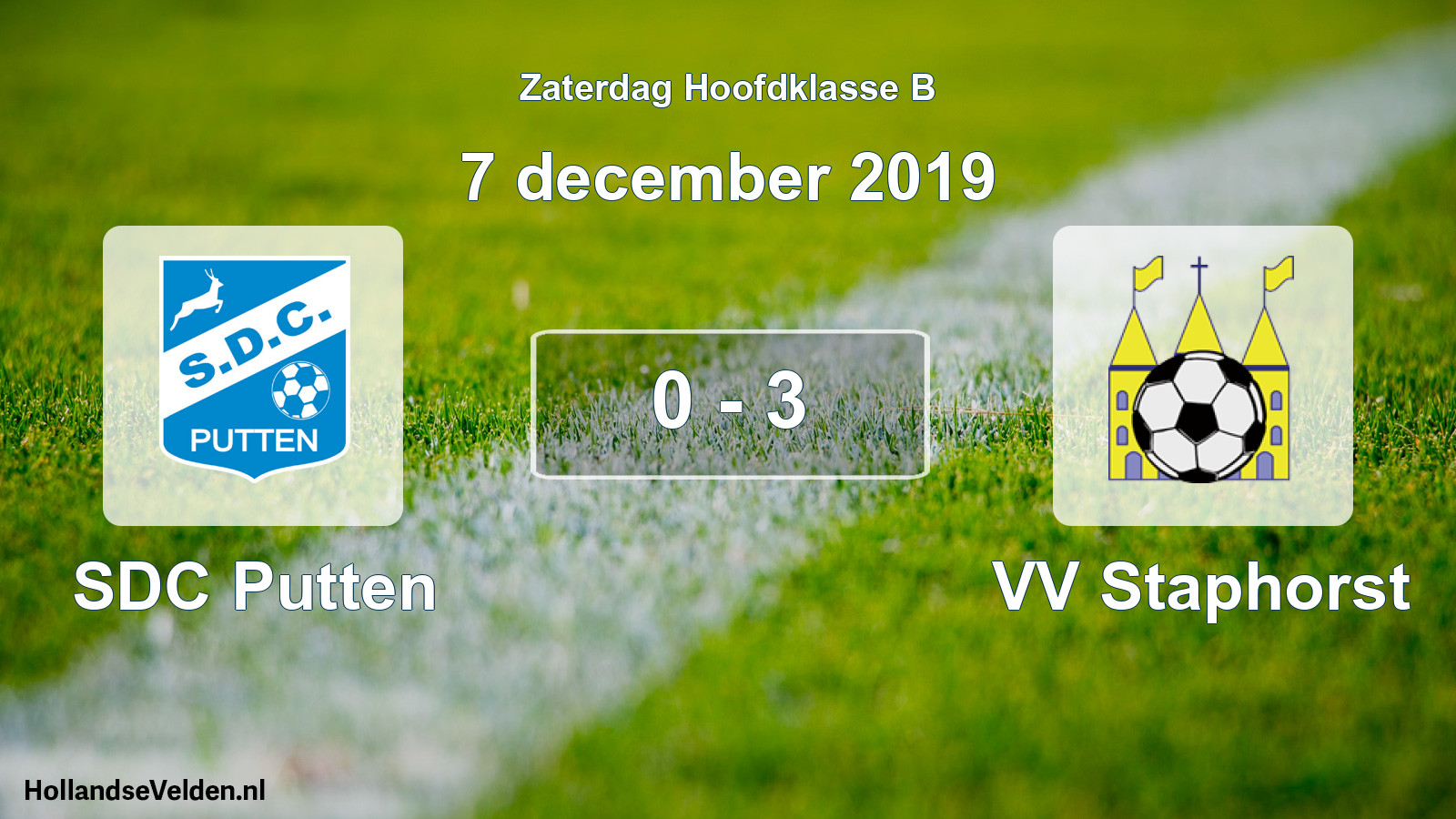 Total number of matches played: SDC Putten - VV Staphorst 0 - 3 (7 December 2019)