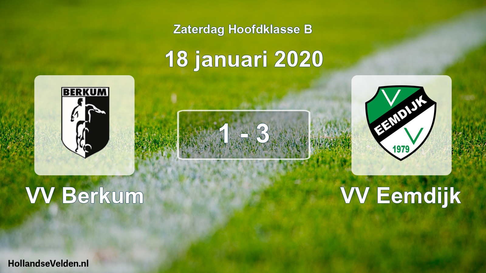 Total number of matches played: VV Berkum - VV Eemdijk 1 - 3 (18 January 2020)