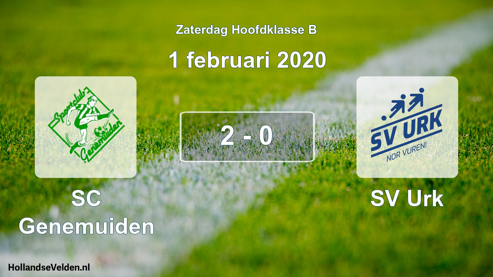Total number of matches played: SC Genemuiden - SV Urk 2 - 0 (1 February 2020)