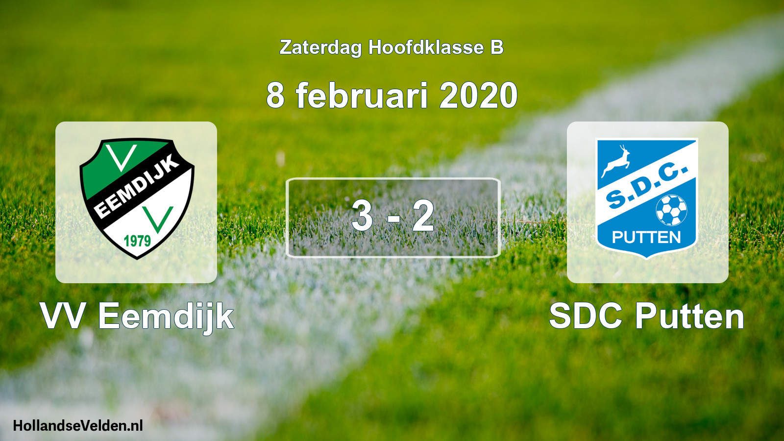 Total number of matches played: VV Eemdijk - SDC Putten 3 - 2 (8 February 2020)