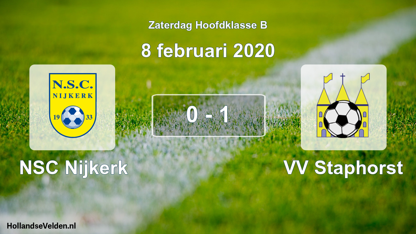 Total number of matches played: NSC Nijkerk - VV Staphorst 0 - 1 (8 February 2020)