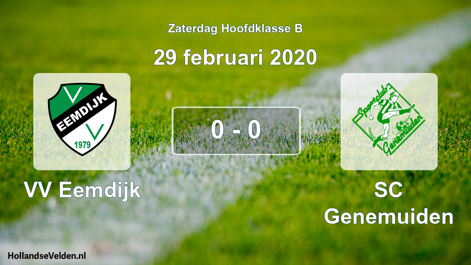 Total number of matches played: VV Eemdijk - SC Genemuiden 0 - 0 (29 February 2020)