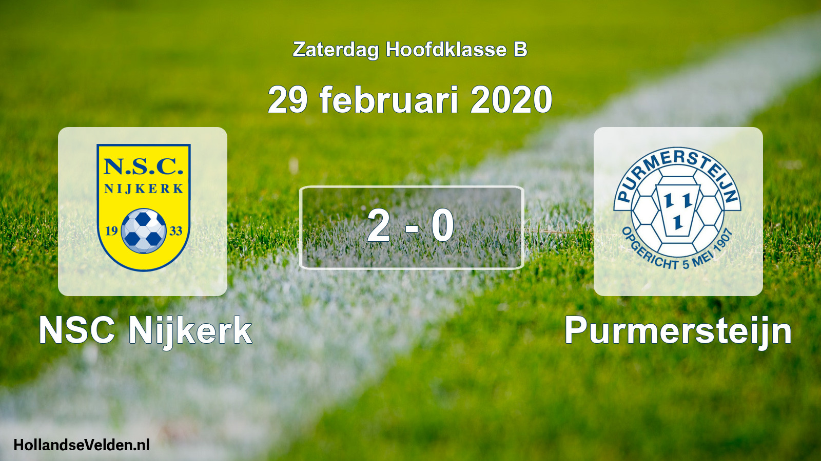 Total number of matches played: NSC Nijkerk - Purmersteijn 2 - 0 (29 February 2020)