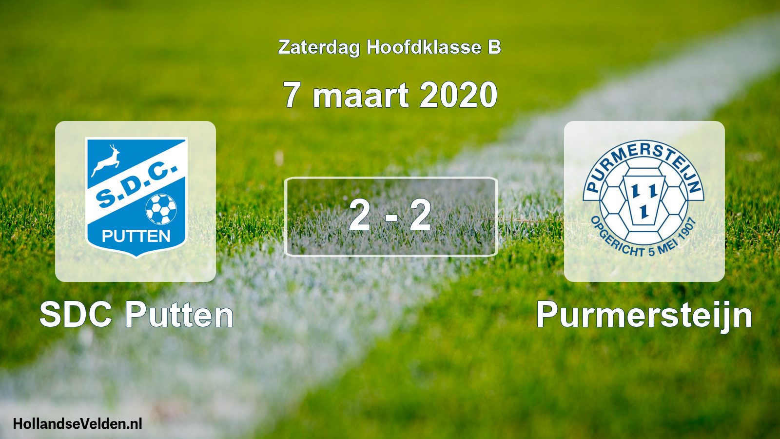 Total number of matches played: SDC Putten - Purmersteijn 2 - 2 (7 March 2020)