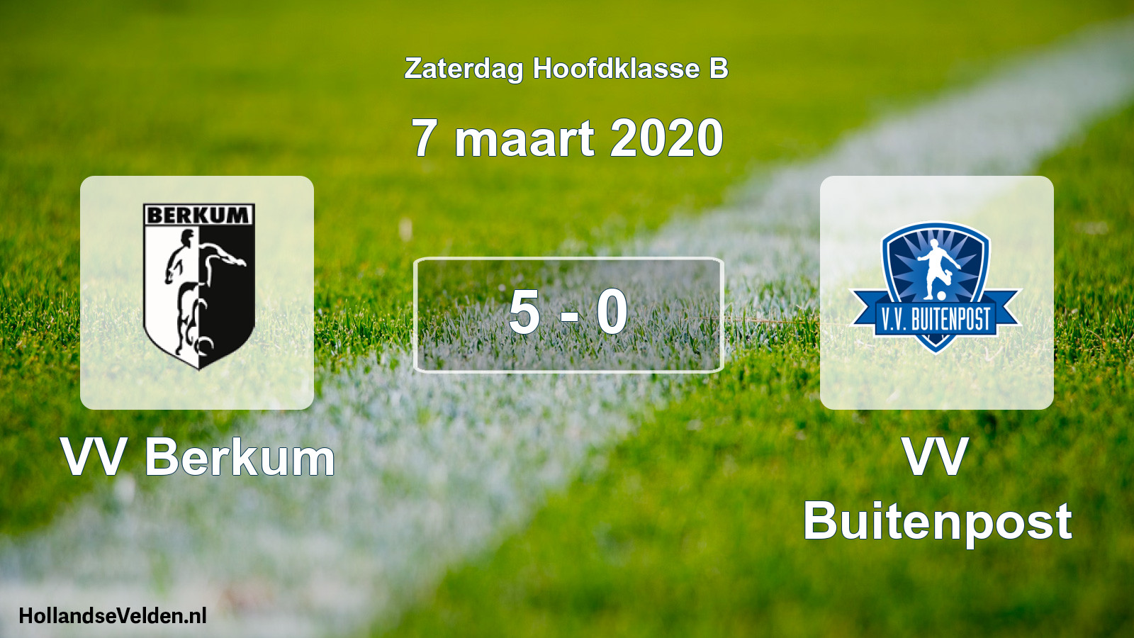 Total number of matches played: VV Berkum - VV Buitenpost 5 - 0 (7 March 2020)