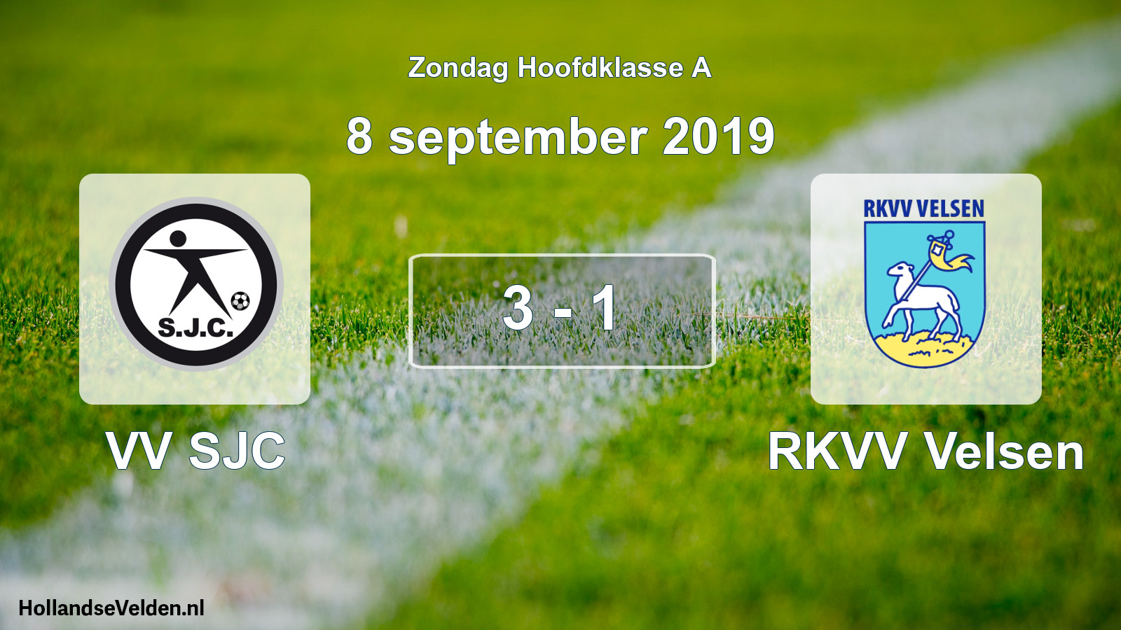 Total number of matches played: VV SJC - RKVV Velsen 3 - 1 (8 September 2019)