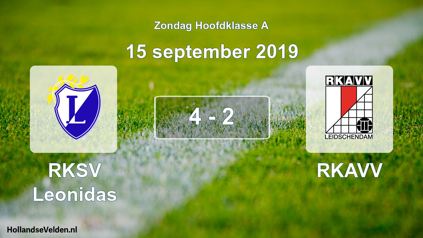 Total number of matches played: RKSV Leonidas - RKAVV 4 - 2 (15 September 2019)