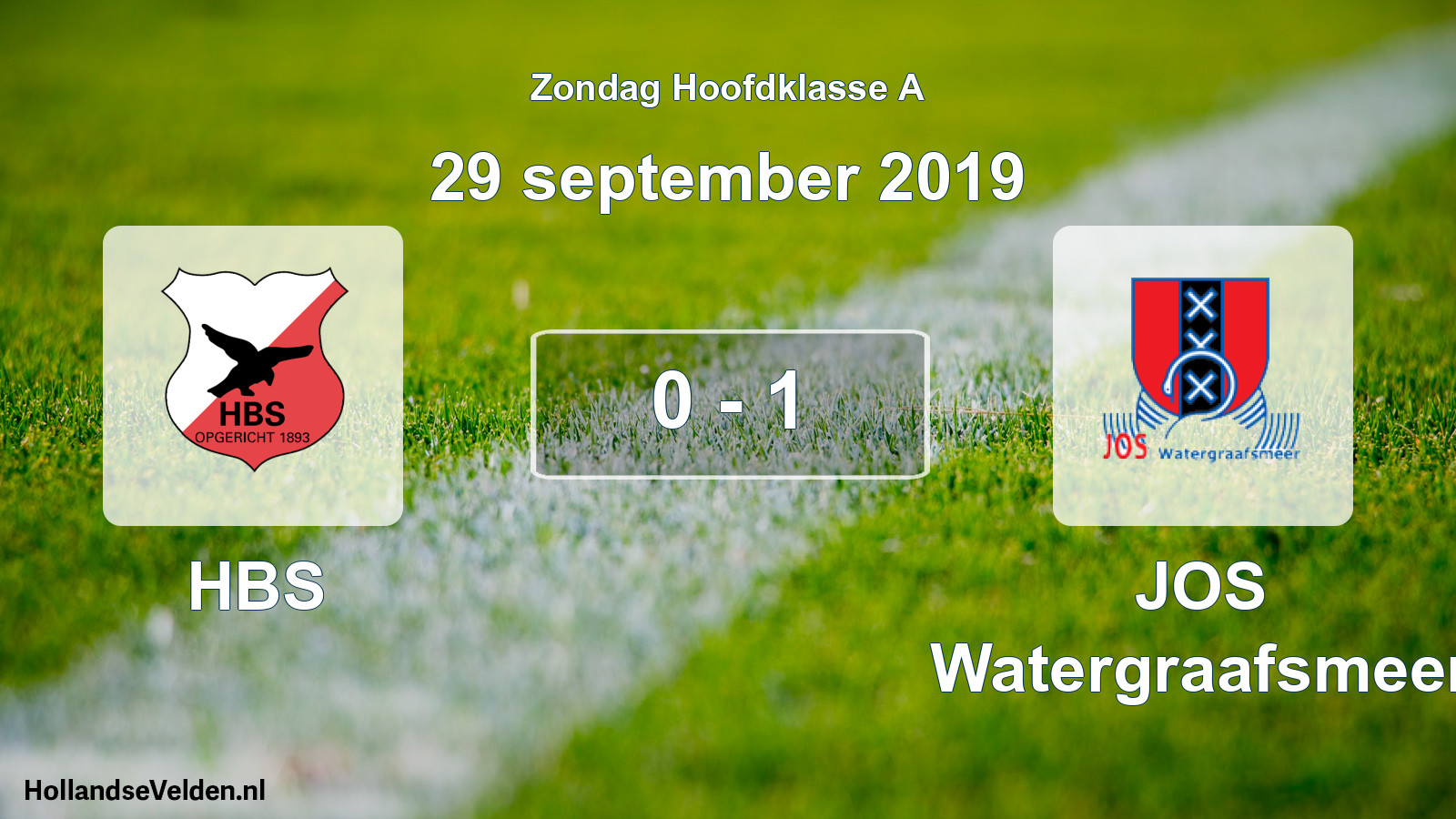 Total number of matches played: HBS - JOS Watergraafsmeer 0 - 1 (29 September 2019)