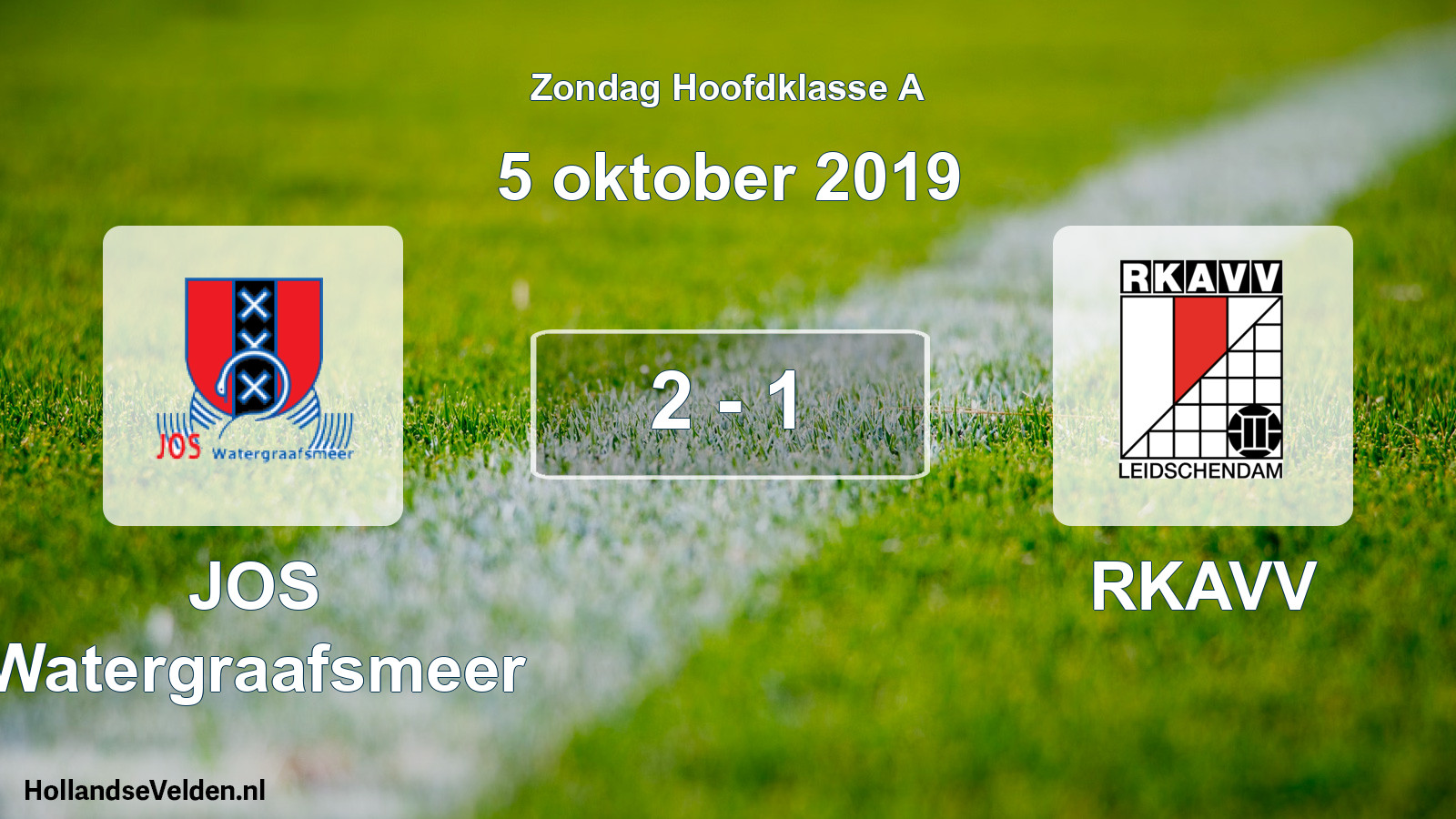 Total number of matches played: JOS Watergraafsmeer - RKAVV 2 - 1 (5 October 2019)