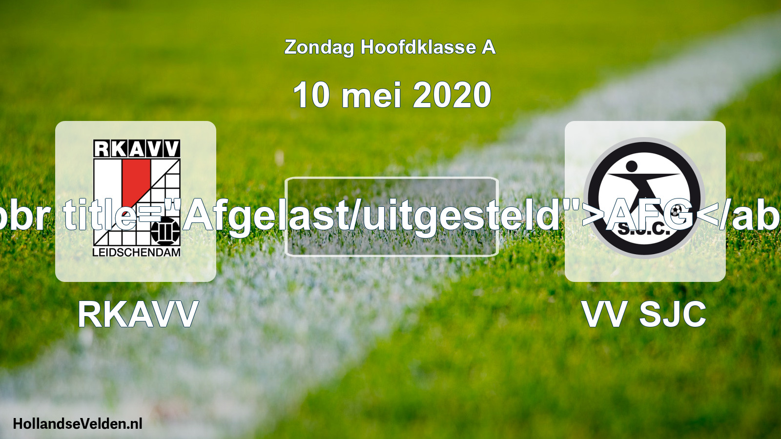 Scheduled Match: RKAVV - VV SJC (10 May 2020)