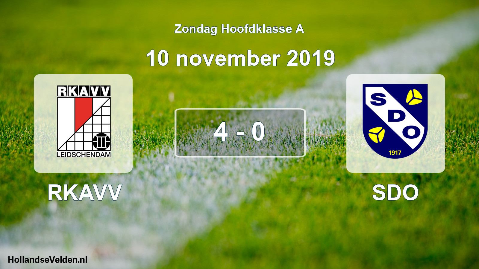 Total number of matches played: RKAVV - SDO 4 - 0 (10 November 2019)