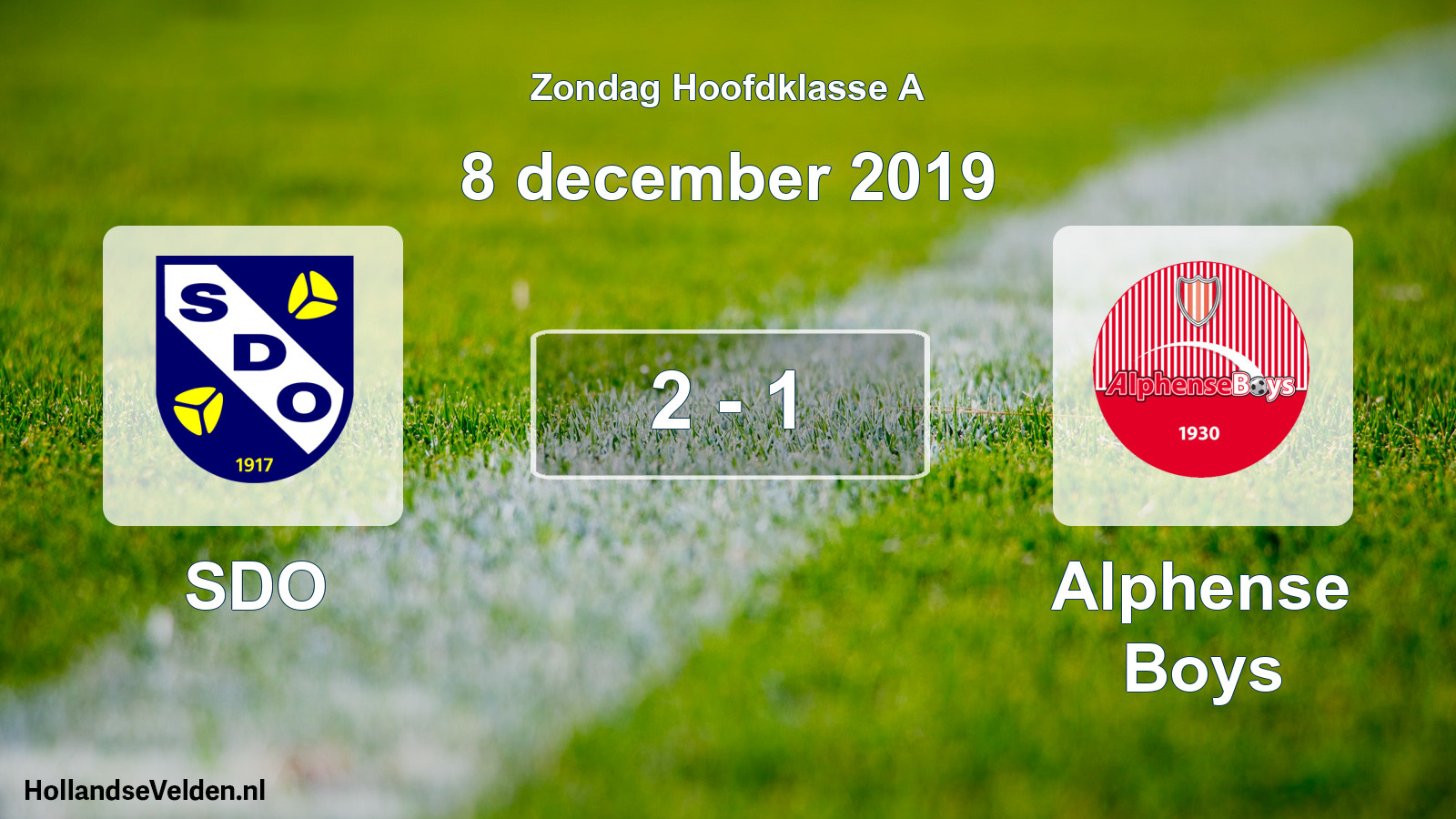 Total number of matches played: SDO - Alphense Boys 2 - 1 (8 December 2019)