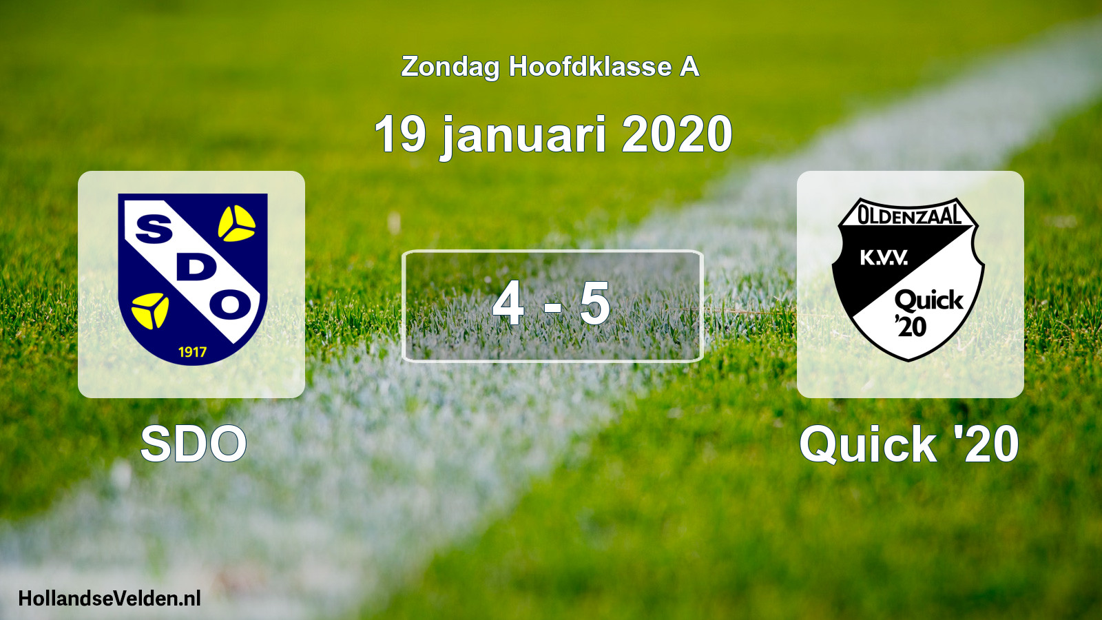 Total number of matches played: SDO - Quick '20 4 - 5 (19 January 2020)