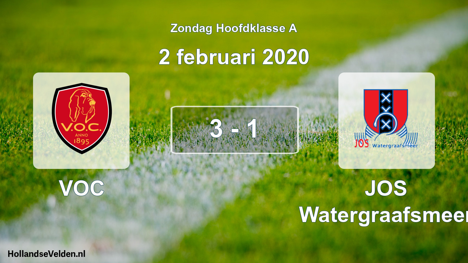 Total number of matches played: VOC - JOS Watergraafsmeer 3 - 1 (2 February 2020)