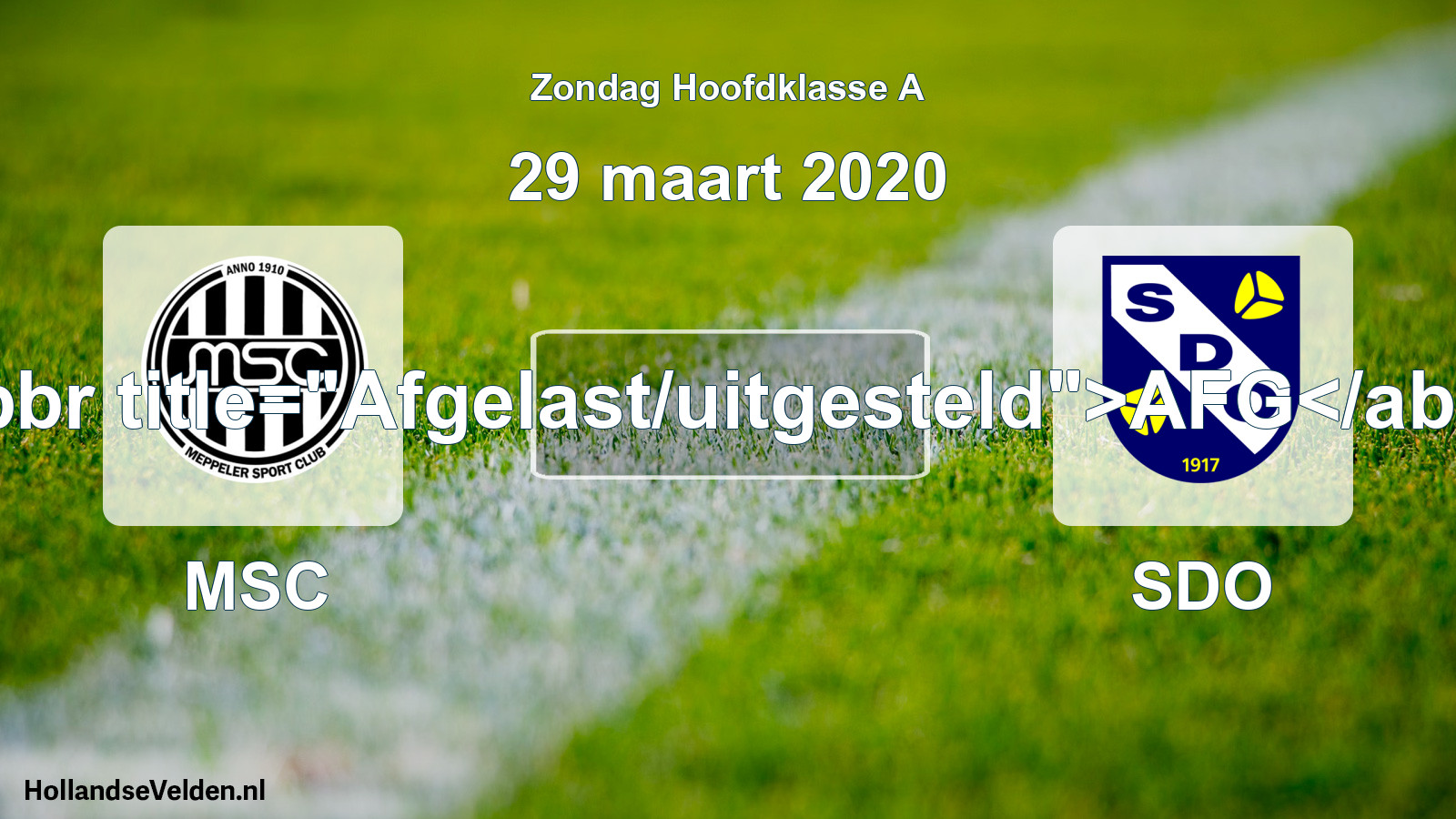 Scheduled Match: MSC - SDO (29 March 2020)