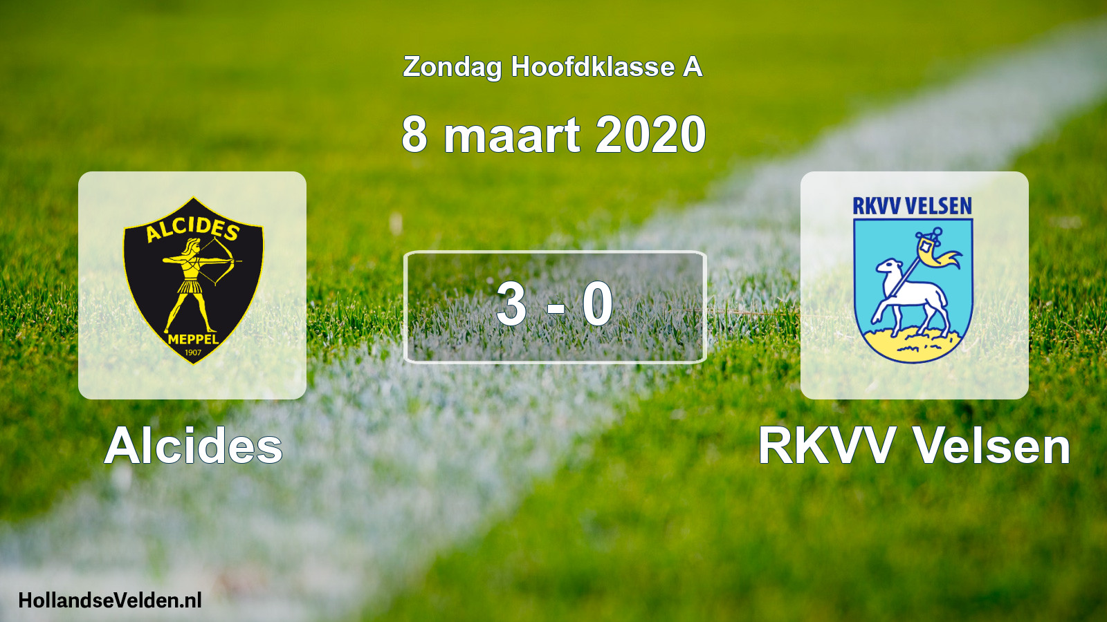 Total number of matches played: Alcides - RKVV Velsen 3 - 0 (8 March 2020)