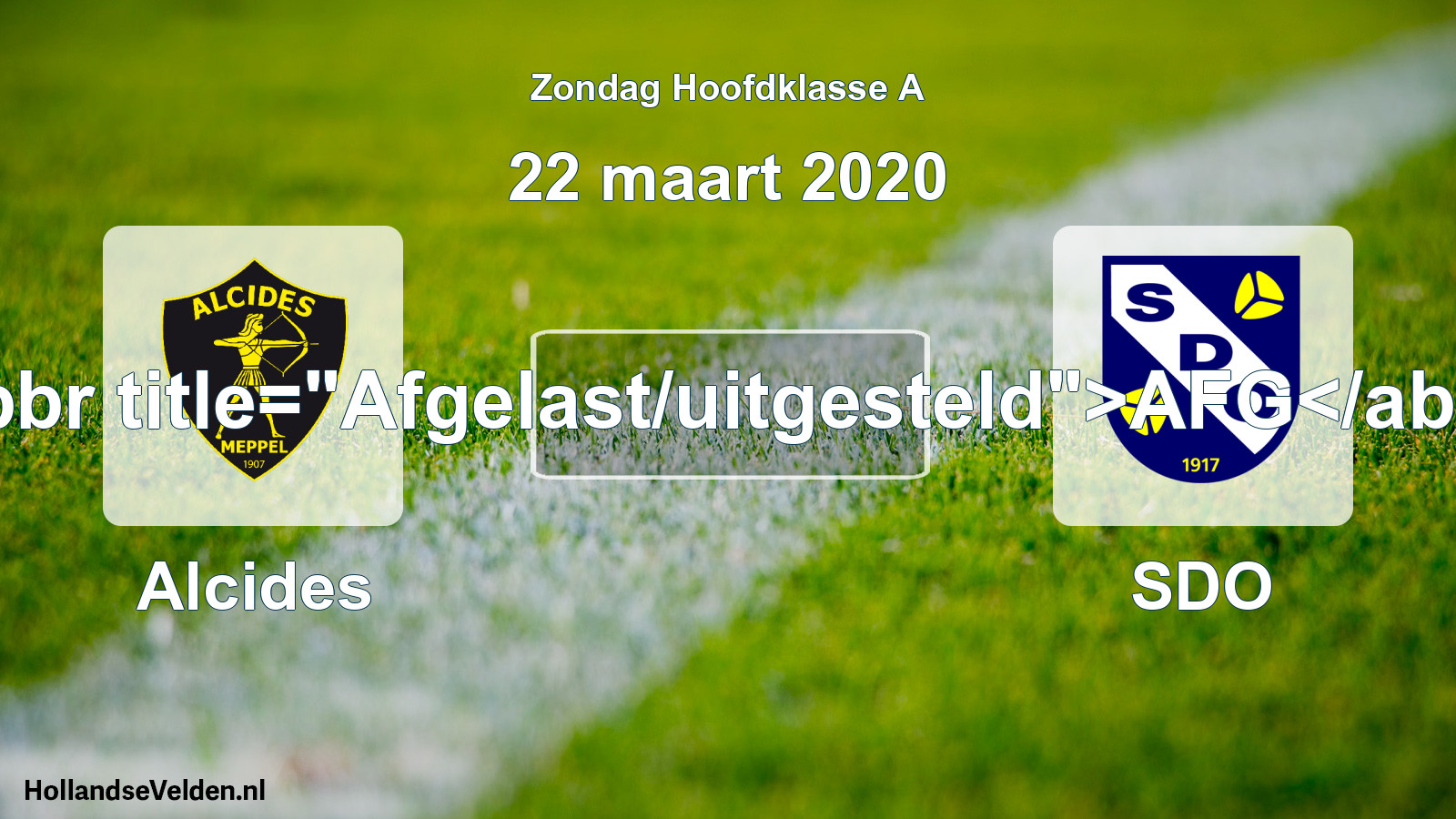 Scheduled Match: Alcides - SDO (22 March 2020)