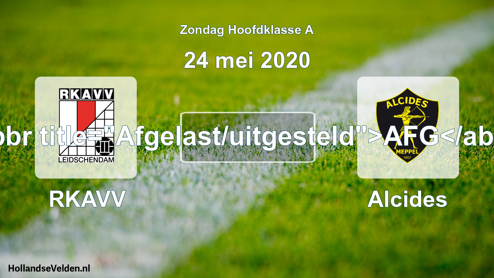 Scheduled Match: RKAVV - Alcides (24 May 2020)