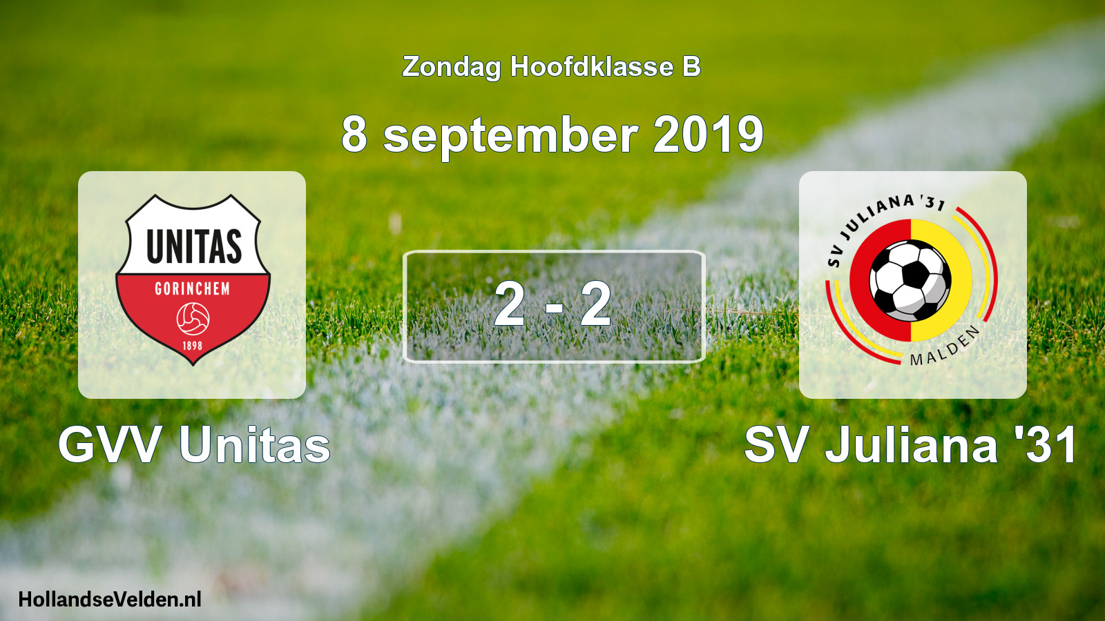 Total number of matches played: GVV Unitas - SV Juliana '31 2 - 2 (8 September 2019)