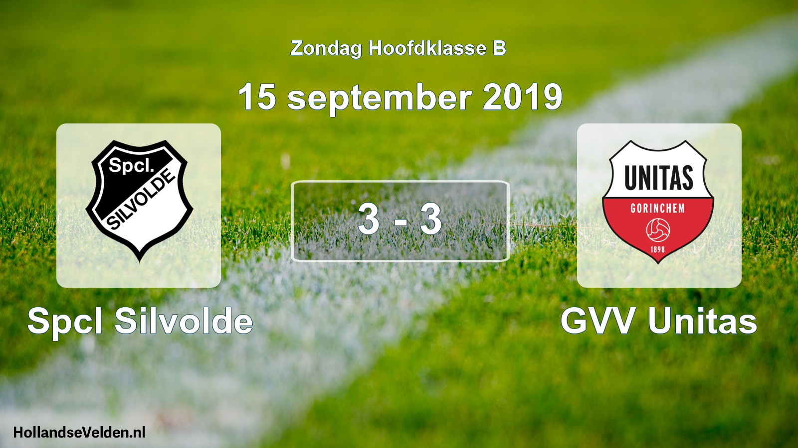 Total number of matches played: Spcl Silvolde - GVV Unitas 3 - 3 (15 September 2019)