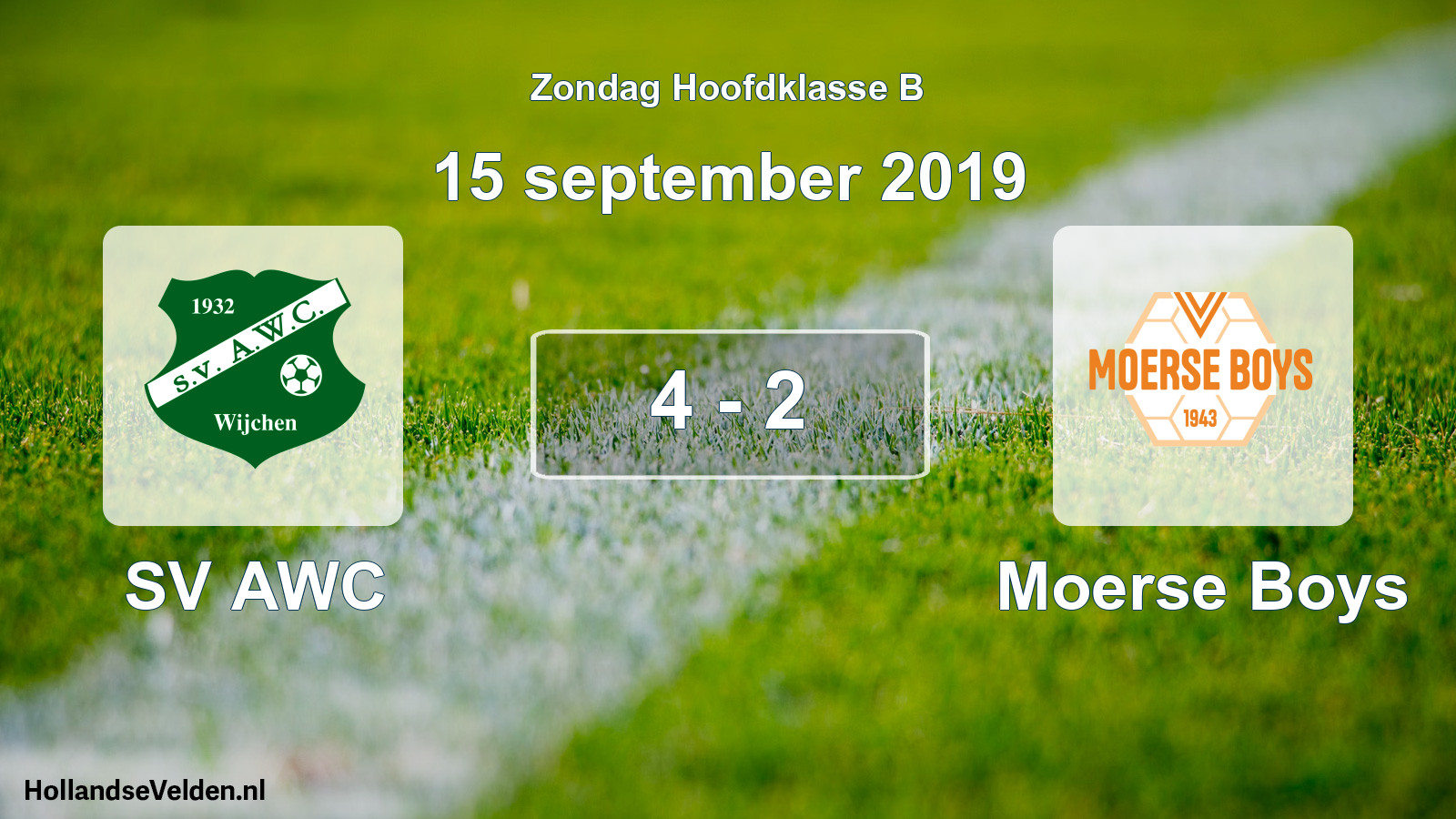 Total number of matches played: SV AWC - Moerse Boys 4 - 2 (15 September 2019)