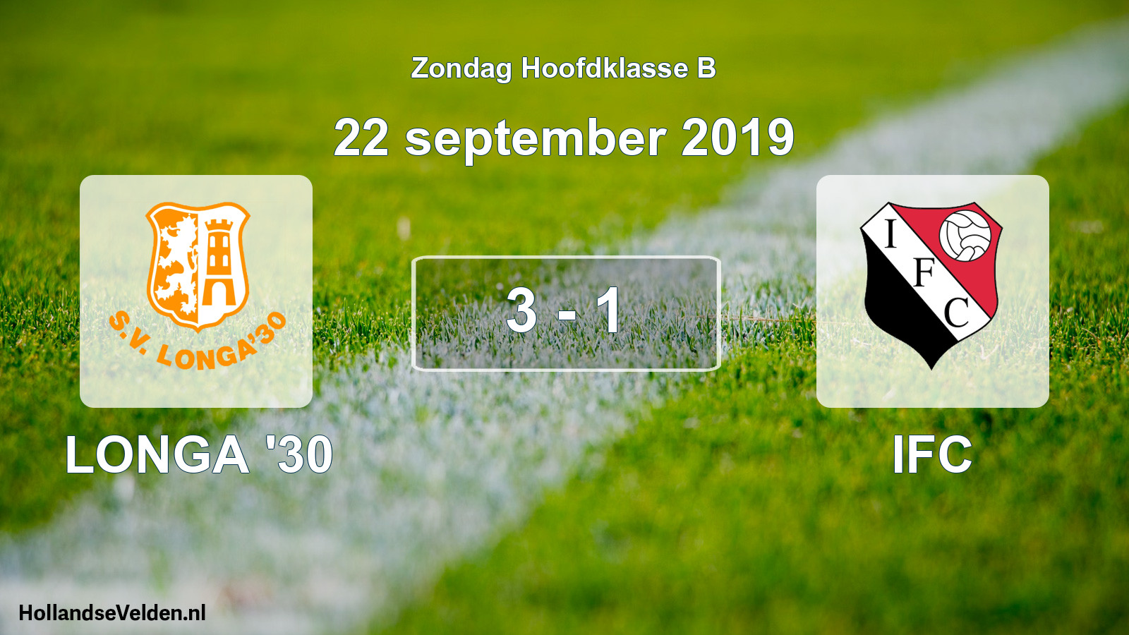 Total number of matches played: LONGA '30 - IFC 3 - 1 (22 September 2019)
