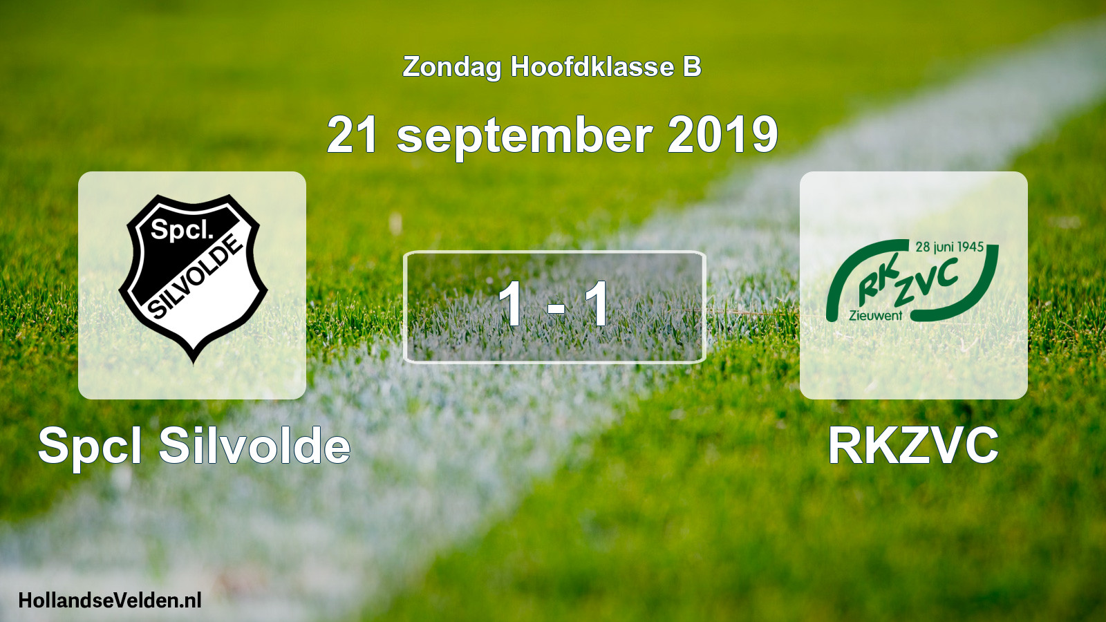 Total number of matches played: Spcl Silvolde - RKZVC 1 - 1 (21 September 2019)