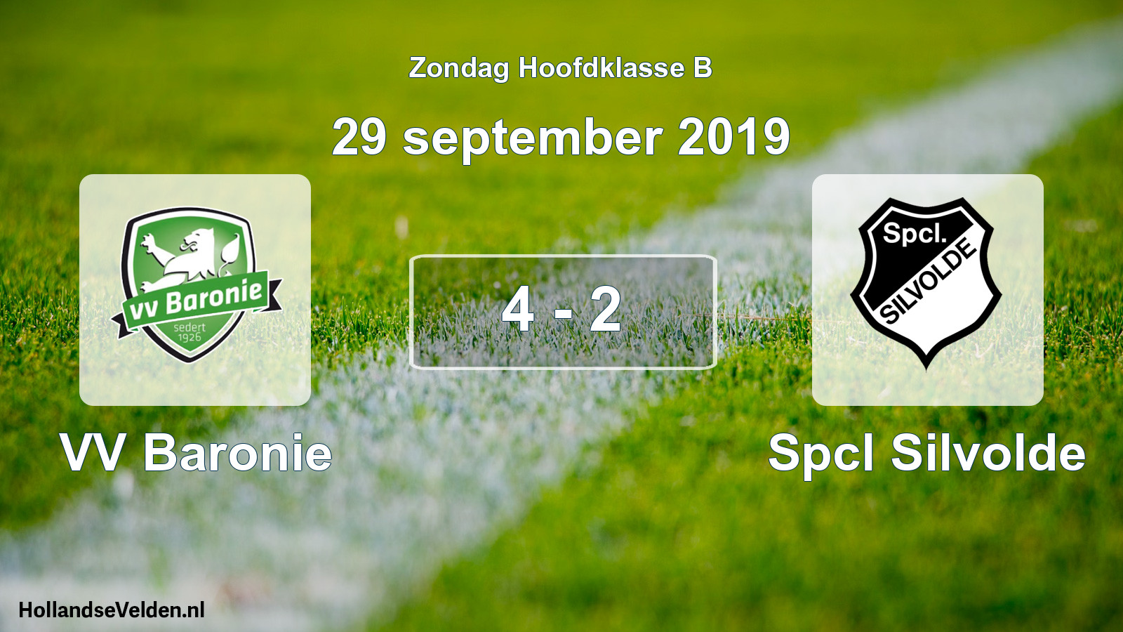 Total number of matches played: VV Baronie - Spcl Silvolde 4 - 2 (29 September 2019)