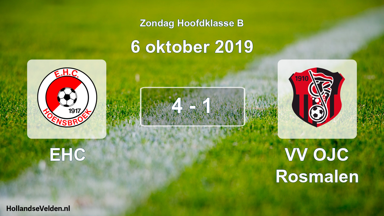 Total number of matches played: EHC - VV OJC Rosmalen 4 - 1 (6 October 2019)