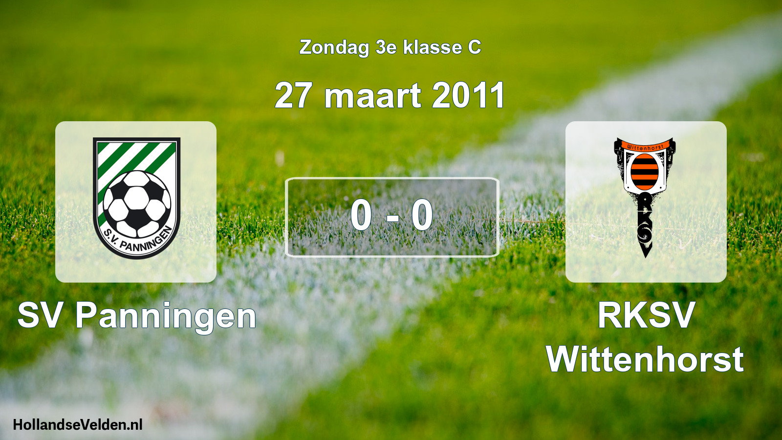 Total number of matches played: SV Panningen - RKSV Wittenhorst 0 - 0 (27 March 2011)